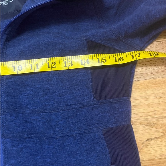 Prana Deep Blue Heavy Hooded Zip Up Sweater Soft Fleece Lined Womens Size XS - Picture 6 of 9